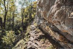 Ledit passage escarpé depuis Cave Noire (13 septembre 2020).
