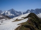 Face à l'Aiguille Verte (8 juin 2014)