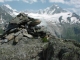 Cairn devant l'Aiguille d'Argentière (27 juillet 2004)