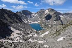 Vue du lac depuis le sentier (8 août 2024)