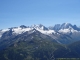 De droite à gauche : l'Aiguille Verte, les Droites, les Courtes, le Glacier d'Argentière, l'Aiguille du Chardonnet, l'Aiguille d'Argentière, le Glacier du Tour, la Grande Fourche, le Glacier des Grands, le Plateau du Trient.