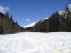 Prise de vue sur le golf recouvert de neige