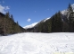 Prise de vue sur le golf recouvert de neige