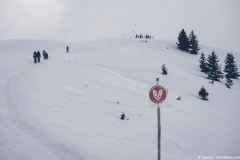 Suivre le sentier balisé pour rejoindre la Bourgeoise visible à quelques mètres de là (2 janvier 2019)