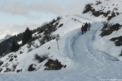 Au retour, prendre le sentier de droite pour rejoindre Joux Plane (2 janvier 2019)