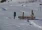 Ce qui reste de visible des panneaux près d'Ayères (Mars 2008)