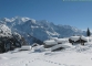 Chalets d'Ayères sur fond de massif du Mont-Blanc (Mars 2009)