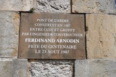 Plaque sur le Pont de l'Abime (8 août 2021)