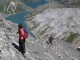 Magnifique descente avec vue plongeante sur les deux lacs d'Emosson