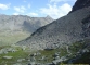 Chemin plus large entre le Col des Chevaux et le Grand St-Bernard et vue sur l'Arête de Tcholeire et la Pointe de Barasson