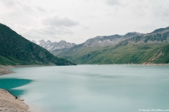 Lac de Moiry vu depuis le parking du barrage (28 juillet 2018)