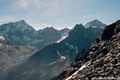 Vue sur le Weisshorn et le Besso depuis le Col du Pigne (29 juillet 2018)