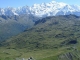 Vue depuis le col sur le refuge du Col d'Anterne et le Massif du Mont-Blanc (1er septembre 2006)