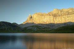 Lever de soleil au Lac d'Anterne sur les Rochers des Fiz (18 août 2019)