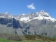 Panorama de la Chaine des Aravis depuis le sentier de la crête des Bénés (juillet 2011)