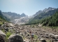 Montée dans l'ancien lit du glacier (2 juillet 2015)