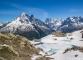 À gauche, l'imposante Aiguille Verte (11 juin 2017)