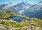 Lac des Chéserys sur fond de Glacier d'Argentière (7 aout 2015)