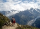 Sentier face aux glaciers du Tour et d'Argentière (18 juillet 2003)