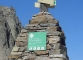 Panneau sur le cairn de la réserve (25 juillet 2006)