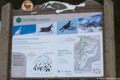 Panneau de la réserve naturelle au départ du sentier (25 novembre 2018)