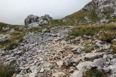 Eboulis sur le sentier (30 juillet 2023)