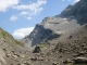 Vue sur le Col des Chambres au fond, la Pointe de Bellegarde, et les restes du Glacier du Folly