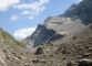 Vue sur le Col des Chambres au fond, la Pointe de Bellegarde, et les restes du Glacier du Folly