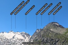Sommets visibles depuis le lac (29 juillet 2024)
