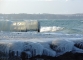 Spectacle glacial sur la plage de la Savonnière à Collonge-Bellerive près de Genève.