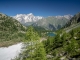 Vue sur le Massif du Mont-Blanc et le Lago d'Arpy (18 juin 2017)