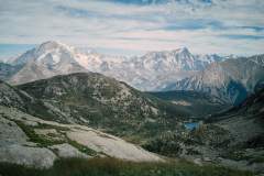 Vue sur le Lago d'Arpy et le Massif du Mont-Blanc (23 août 2020)