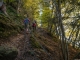 Petit passage escarpé pour rejoindre les Meulières de Grande Gueule (14 octobre 2017)