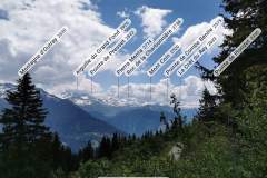 Panorama sur les sommets visibles (31 mai 2020)