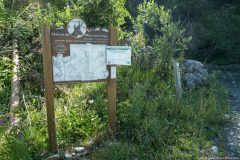Panneau d'information sur la Réserve du Mont de Grange (1er août 2019)