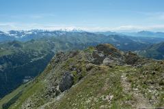 L'on peut notamment observer le Massif du Mont-Blanc sur toute sa longueur (1er août 2019)