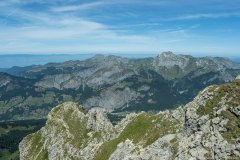 Vue sur la Dent d'Oche et les Cornettes de Bise (1er août 2019)