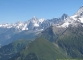 Vue sur l'Aiguille Verte et du Midi