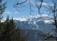 Panorama à la descente sur le Massif du Mont-Blanc