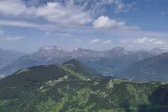 Vue sur le prarion et le col de Voza (4 juin 2022)