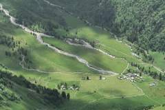 Les chalets de Miage depuis le col de Tricot (4 juin 2022)