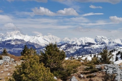 Vue sur la Chaine du Mont-Blanc et les Aravis (9 mai 2021)