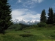 Replat avant l'ascension du Petit Croisse Baulet avec vue sur le Mont-Blanc