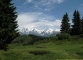 Replat avant l'ascension du Petit Croisse Baulet avec vue sur le Mont-Blanc