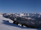 Panorama sur le Massif des Aravis à l'arrière plan et les Bornes au premier plan