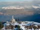 Vierge au sommet avec le Massif du Giffre en arrière plan (6 décembre 2015)