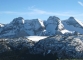 La chaine du Bargy avec la Pointe du Midi, de Balafrasse, Blanche, et le Jallouvre (6 février 2011)