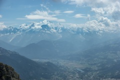 Vue sur le Massif du Mont-Blanc depuis la Pointe des Arbennes (21 juillet 2019)