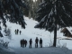 Arrivée sur le Plateau de Beauregard où il faut tourner à gauche à hauteur du chalet (15 décembre 2018)