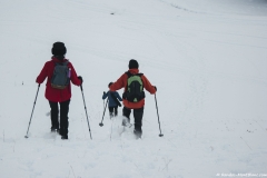 Descente dans la pente depuis la Pointe de Beauregard (15 décembre 2018)